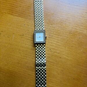 Silver and Gold Checkered Watch